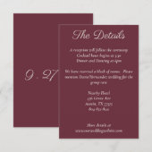 D'accompagnement Carte de détails Minimalst Script Purple Plum (Devant / Derrière)