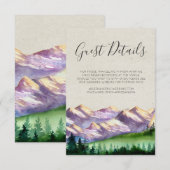 D'accompagnement Carte de détails pour invité de mariage à la monta (Devant / Derrière)