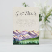 D'accompagnement Carte de détails pour invité de mariage à la monta (Debout devant)