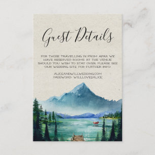 D'accompagnement Carte de détails pour les invités d'un mariage rus