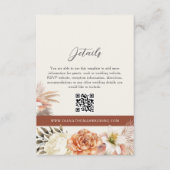 D'accompagnement Carte de détails QR Mariage de automne rustique (Devant)