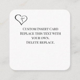D'accompagnement Carte de détails religieux Black Crossed Heart