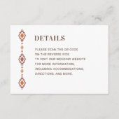 D'accompagnement Carte de détails Rustique Western Mariage avec cod (Devant)