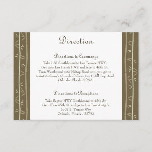 D'accompagnement Carte de direction 3,5 x 5 Bliss en bambou