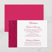 D'accompagnement Carte de direction 3,5 x 5 Boucles/torons rose fra (Devant / Derrière)