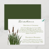 D'accompagnement Carte de direction 3,5 x 5 Cattelle/libellule en c (Devant / Derrière)