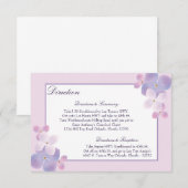 D'accompagnement Carte de direction 3,5 x 5 Hydrangea - Violet (Devant / Derrière)