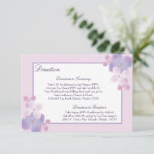 D'accompagnement Carte de direction 3,5 x 5 Hydrangea - Violet (Debout devant)