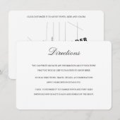 D'accompagnement Carte de direction avec carte en noir et blanc (Devant / Derrière)