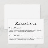 D'accompagnement Carte de direction | Blanc de base (Devant / Derrière)