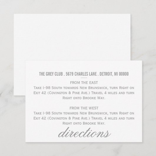 D'accompagnement Carte de direction | Chevron (Devant / Derrière)