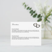 D'accompagnement Carte de direction coeurs diamant noir et blanc (Debout devant)