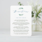 D'accompagnement Carte de direction de mariage avec jardin de plant (Debout devant)