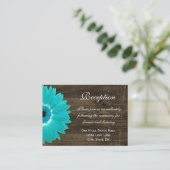 D'accompagnement Carte de direction de mariage Gerber Daisy turquoi (Debout devant)