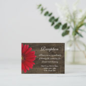 D'accompagnement Carte de direction de mariage Red Gerber Daisy (Debout devant)