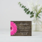 D'accompagnement Carte de direction de mariage rose chaud (Debout devant)