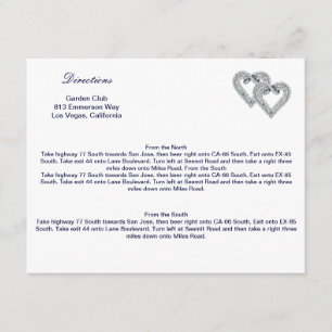 D'accompagnement Carte de direction des Coeurs bleus de glace perso