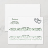 D'accompagnement Carte de direction des coeurs de chaux personnalis (Devant / Derrière)