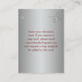 D'accompagnement Carte de direction des papillons floraux rouges et (Dos)