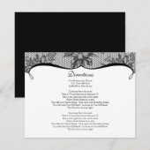 D'accompagnement Carte de direction en dentelle noire élégante (Devant / Derrière)