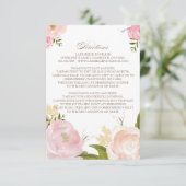 D'accompagnement Carte de direction Fleurs d'aquarelle romantique (Debout devant)