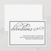 D'accompagnement Carte de direction Mariage de script de calligraph (Devant / Derrière)