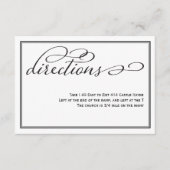 D'accompagnement Carte de direction Mariage de script de calligraph (Devant)