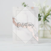 D'ACCOMPAGNEMENT CARTE DE DIRECTION MARIAGE MARBRE ET OR ROSE (Debout devant)