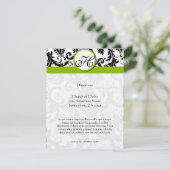 D'accompagnement Carte de direction Mariage Monogram Black Damask S (Debout devant)