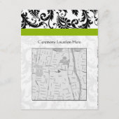 D'accompagnement Carte de direction Mariage Monogram Black Damask S (Dos)