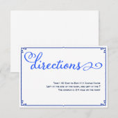 D'accompagnement Carte de direction Mariage pour la calligraphie de (Devant / Derrière)