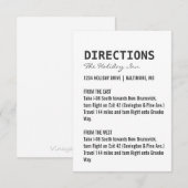 D'accompagnement Carte de direction | Nous (Devant / Derrière)