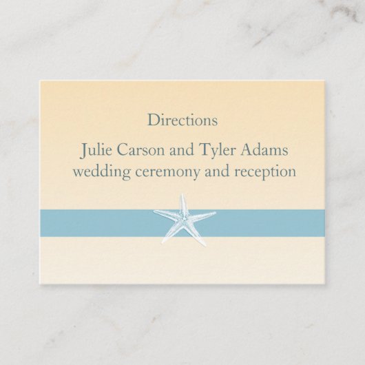 D'accompagnement Carte de direction Sandy Starfish (Devant)