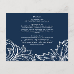 D'accompagnement Carte de direction vintage Damas bleu et blanc mar
