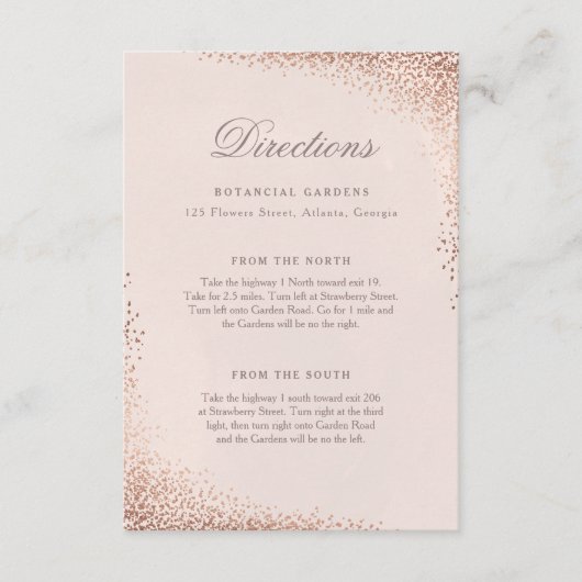 D'accompagnement Carte de directions d'aluminium de confettis (Devant)