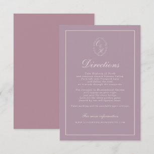 D'accompagnement Carte de directions de mariage élégante couleur pr
