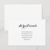 D'accompagnement Carte de directions de mariage élégante et moderne (Devant / Derrière)