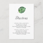 D'accompagnement Carte de directions de palmier tropical sauvage (Devant)