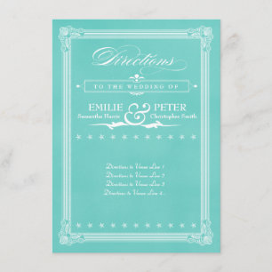 D'accompagnement Carte de directions de style d'affiche Bleu d'oeuf