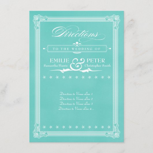 D'accompagnement Carte de directions de style d'affiche Bleu d'oeuf (Devant)