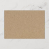 D'accompagnement Carte de directions en papier kraft simple (Dos)