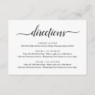 D'accompagnement Carte de directions simple