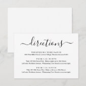 D'accompagnement Carte de directions - Simple (Devant / Derrière)