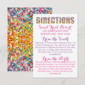 D'accompagnement Carte de directions sur le thème des bonbons (Devant / Derrière)