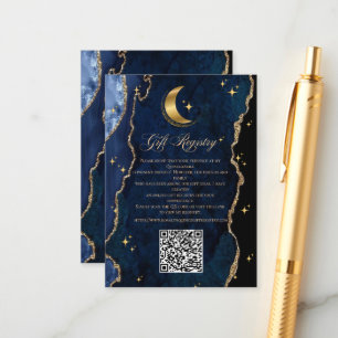 D'accompagnement Carte de don QR pour Quinceanera Céleste incluse d