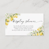 D'accompagnement Carte de douche à Baby shower Citrus citron (Devant)