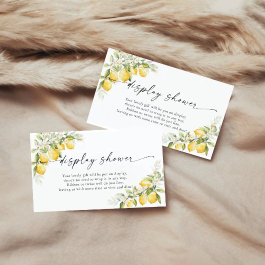 D'accompagnement Carte de douche à Baby shower Citrus citron