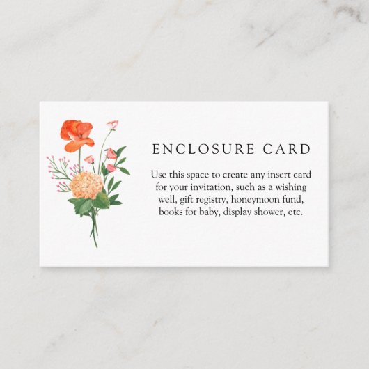 D'accompagnement Carte de douche de jardin de fleurs sauvages Boho (Devant)