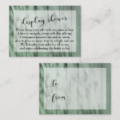 D'accompagnement Carte de douche de mariée sans emballage en vert t (Devant / Derrière)