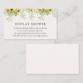 D'accompagnement Carte de douche de présentation pour tournesols (Devant / Derrière)